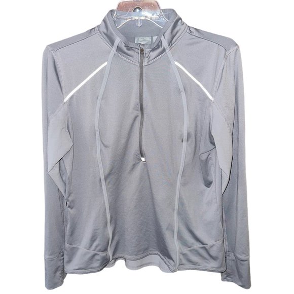 Women's Athleta Long Sleeve Grey 1/2 Zip Pullover Athletic Jacket Size XL - Picture 1 of 8